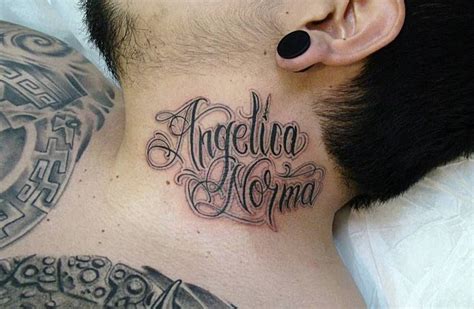 tatuajes en el cuello nombres